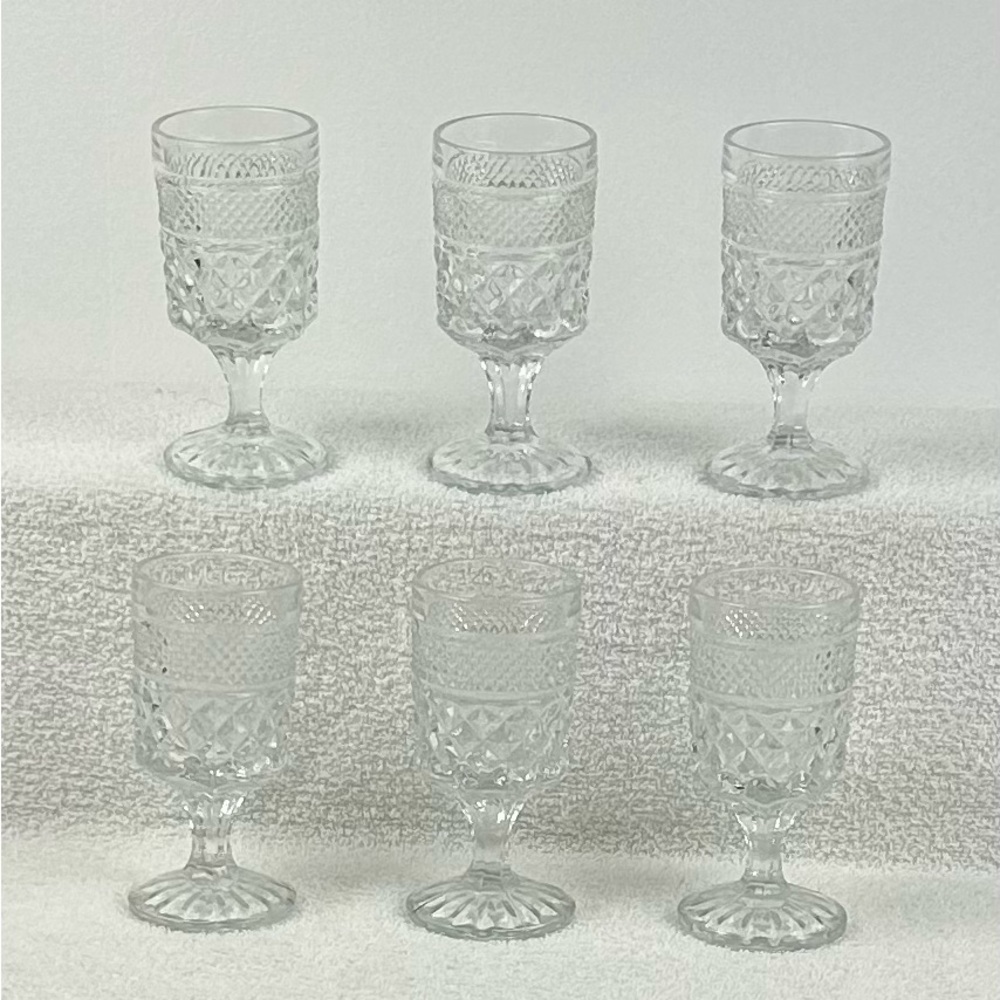 Set of 6 - VTG Wexford Claret Wine Glasses by Anchor Hocking